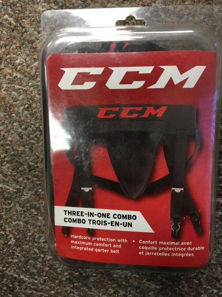 New CCM Three-in-one Combo Garter Belt and Jock adult Large Waist 34"-38" 18.00