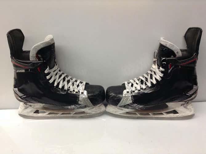 BAUER VAPOR 1X CUSTOM PRO STOCK ICE HOCKEY SKATES 9.5 D USED HARTFORD WOLFPACK CUSTOM AHL