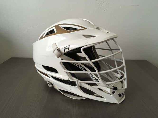 Cascade R Helmet Great Condition all white w/ pearl white cage