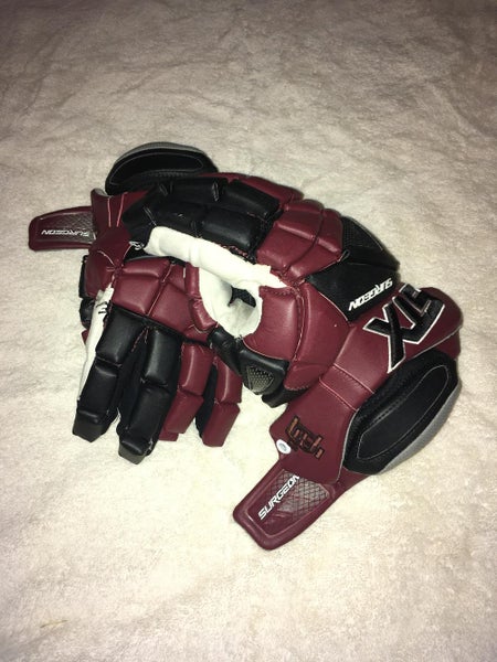 Worn twice: BLACK BOYS LATIN VARSITY GLOVES: SURGEON 500S