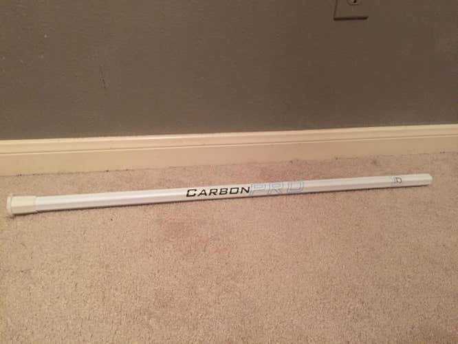 White Carbon Pro lacrosse shaft Flex 8