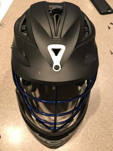 Matte Black Cascade R with goalie throat guard