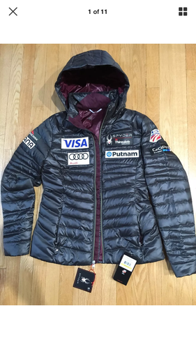 NEW 2017 US SKI TEAM USST SPYDER WOMANS DOWN HOODY  JACKET