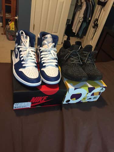 Jordan's, ultra boosts and ua yeezy