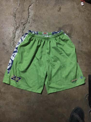 Men's Headstrong Lacrosse Men's XL Shorts Lacrossewear Lime Green #27 Relentless (2 pairs)