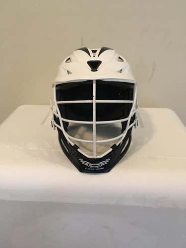 White R pearl facemask navy chin and mohawk