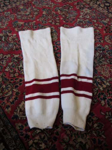 White/Maroon socks