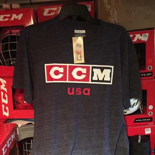 CCM USA Block Logo Tri-Blend T - M