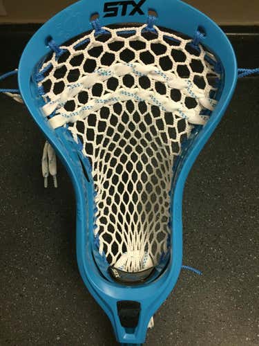 Brand New STX K18 Neon blue/black Custom Strung with SK 3x Semi-Hard Mesh
