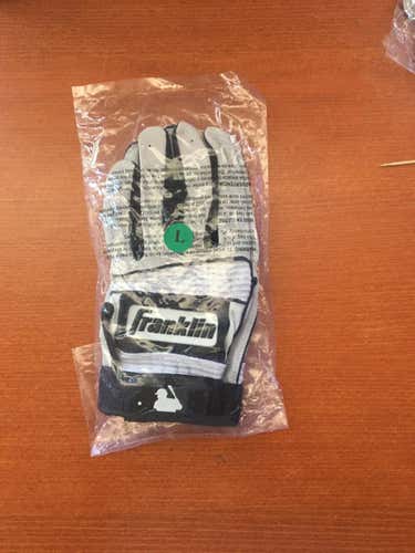 Pro issue batting gloves large white navy
