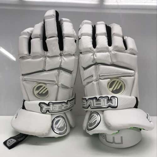 Maverik M3 Lacrosse Goalie Gloves 12" White Used