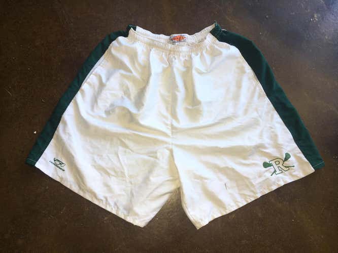 Lacrossewear Men's XL "R" Lacrosse Shorts (white/green)