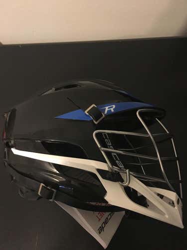 (NEED GONE) NEW Black Cascade R with cobalt blue visor and white chin
