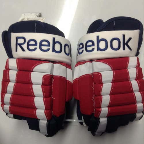 Reebok STY 2 Pro Stock Custom Hockey Gloves 15" Rochester Americans NEW- SKU 1635