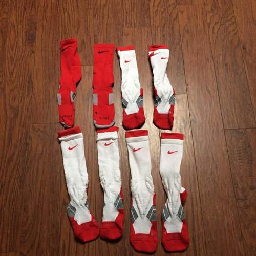 New Rutger Mens Lacrosse Team Issued Nike Vapor High Socks
