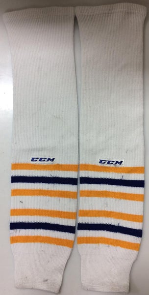 CCM Traditional Knit Pro Stock Hockey Socks Norfolk Admirals Blue / White