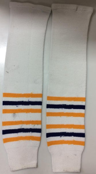 CCM Traditional Knit Pro Stock Hockey Socks Norfolk Admirals Blue / White