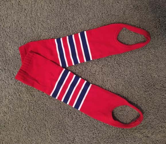 Red, Blue, White Stirrup 3" Socks