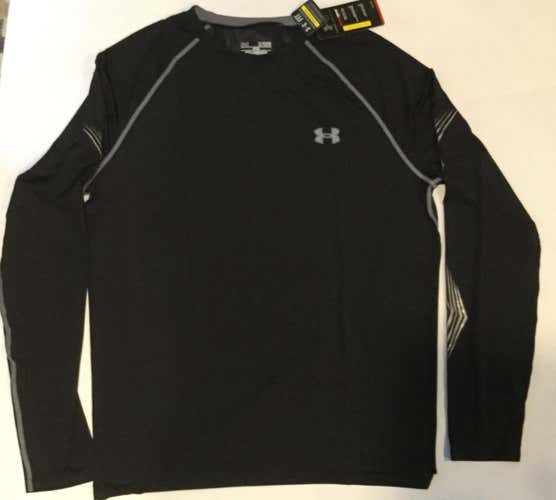 Under Armour Purestrike Hockey Base Layer Long Sleeve Shirt  Black NEW XL