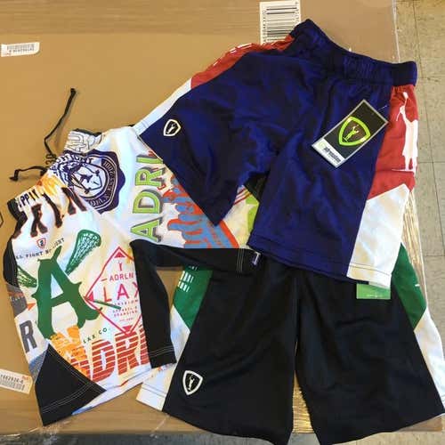 3 Pack Of adrenaline Lacrosse Shorts -youth Small- As Pictured