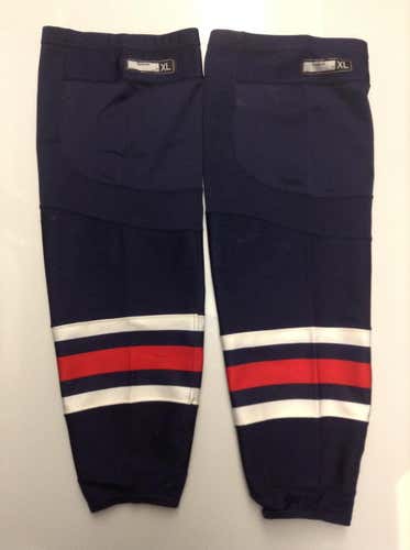 CCM REEBOK EDGE CUSTOM PRO STOCK HOCKEY SOCKS COLUMBUS BLUE JACKETS