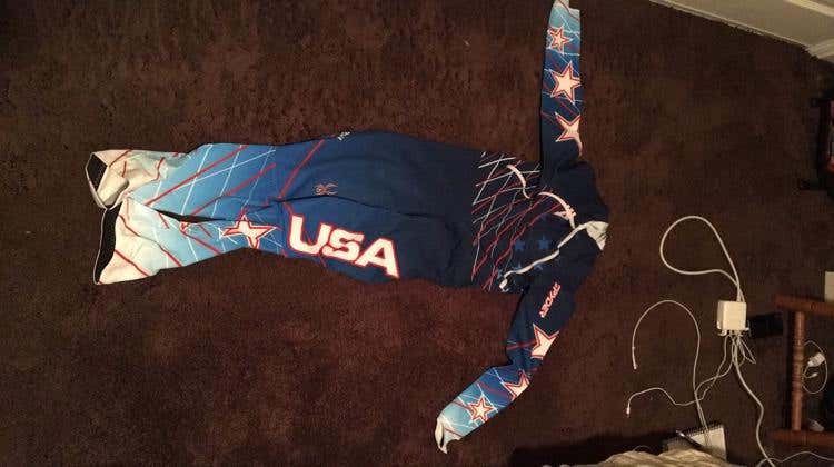 Large Sochi Olympics US Ski Team Official Downhill Suit