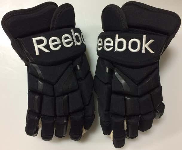 Reebok 10KN 15" Pro Stock Hockey Gloves Black Texas Stars 2973
