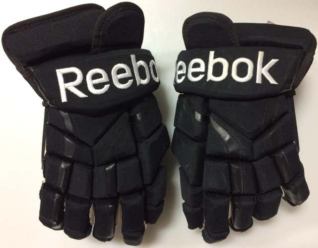 Reebok 10KN 14" Pro Stock Hockey Gloves Black Texas Stars 2974