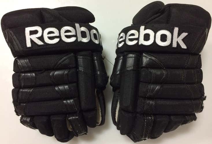 Reebok 852T 4 Roll 14" Pro Stock Hockey Gloves Black Texas Stars 2976