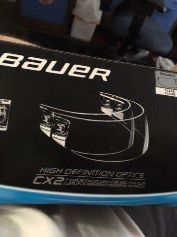 Bauer HDO Pro-Clip Straight Cut Visor Replacement Lens 2-pack