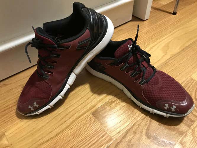 Boston College (BC) team issued Under Armour (UA) Micro G training shoes maroon