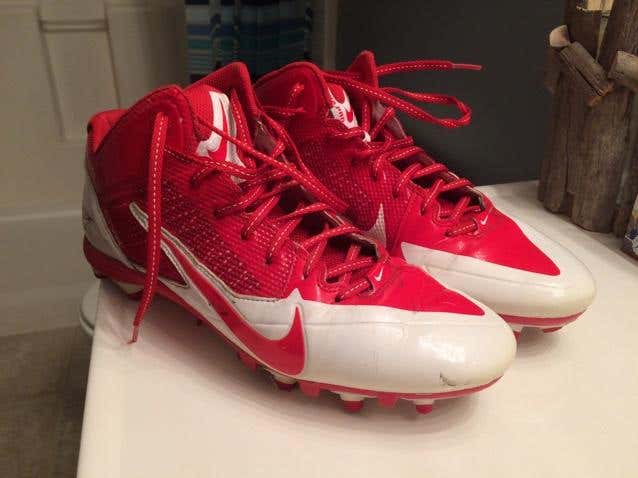 Nike Alpha Pro Lacrosse Cleats - Red/White Size 11