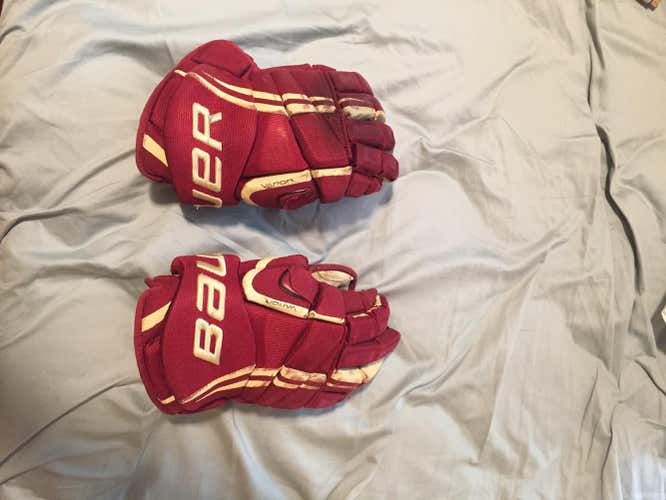 Boston College Vapor APX Pro Gloves Game Used, 14 Inch, Eagles Stitching and Colors