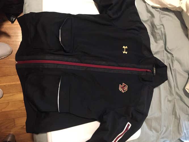 Boston College Hockey Team Issued Zip Up, Sz LG