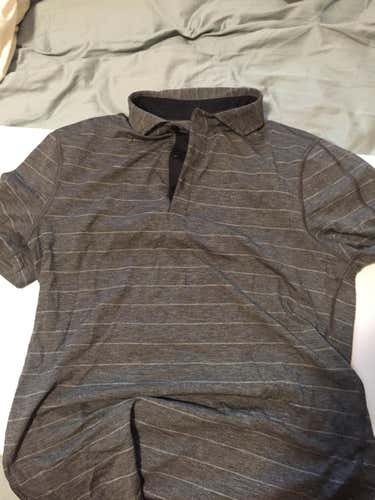 Lulu Lemon Grey Golf Polo, Sz Medium