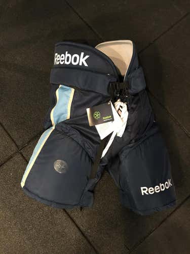 Reebok 16k Pants Navy with Light Blue Stripe Large NWT