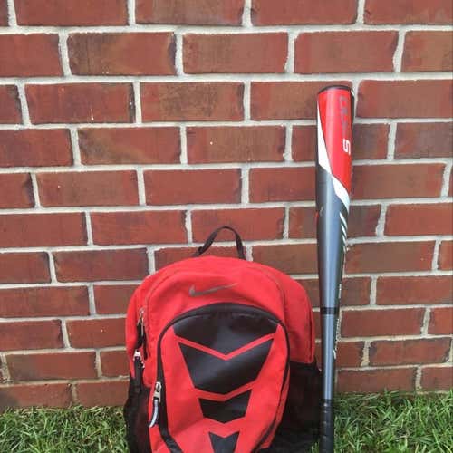 Nike Backpack and Easton S200 Bat