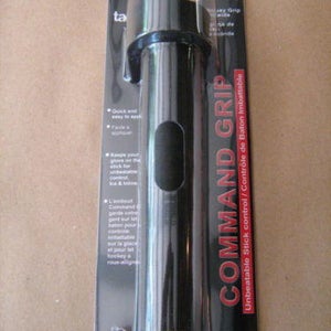 2 BLACK TACKI MAC HOCKEY RUBBER GOALIE GRIPS