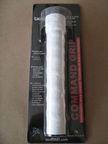 2 White TACKI MAC RIBBED COMMAND GRIPS RUBBER