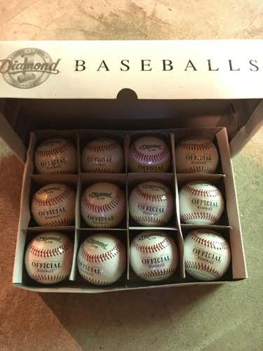 1 Dozen Brand New Diamond D-OB Baseballs