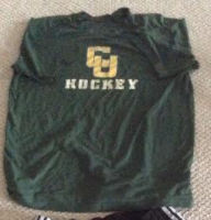 Clarkson Hockey Team Issued Large Green Short Sleeve T Shirt