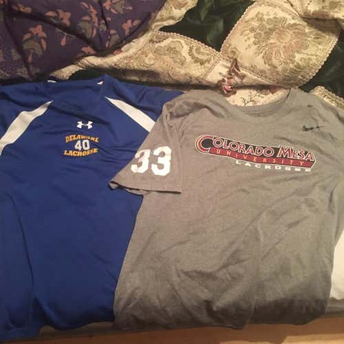 Delaware And Colorado Mesa Lacrosse Shirt Combo