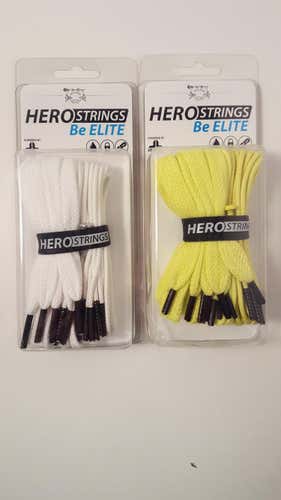 2 packs of Hero Strings - 1 Neon Yellow, 1 White