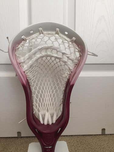 Maroon, Pink, And White Warrior Revo 3 Strung with ECD Hero Mesh