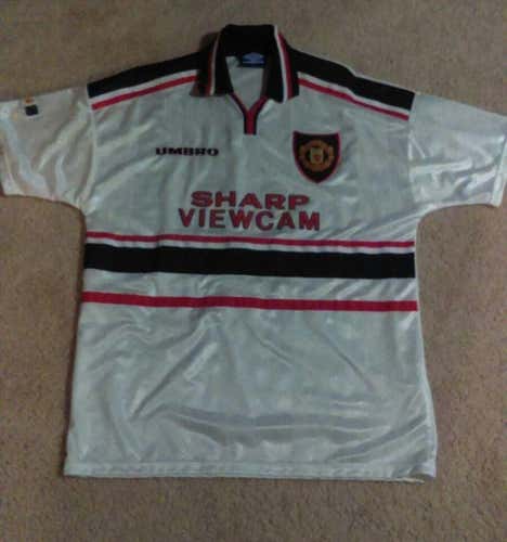 1996/1997 Umbro White Manchester United Jersey
