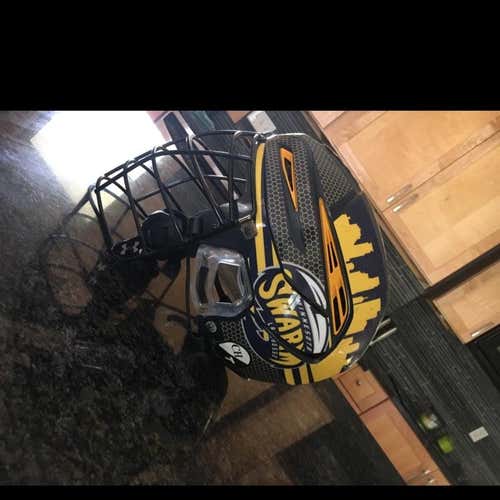 Pro Stock Game Used Minnesota Swarm Helmet