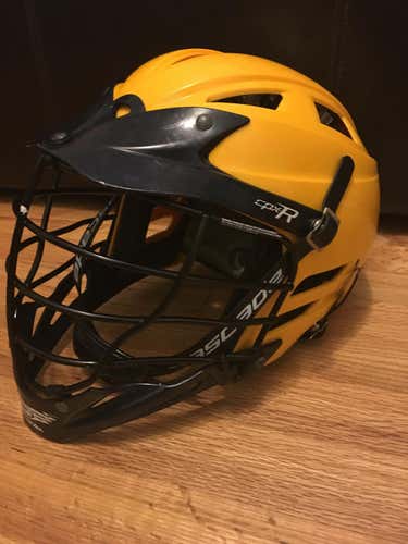 (NEED GONE) Gold and Navy CPX-R Helmet with black chinstrap and black mask