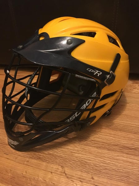 (NEED GONE) Gold and Navy CPX-R Helmet with black chinstrap and black mask