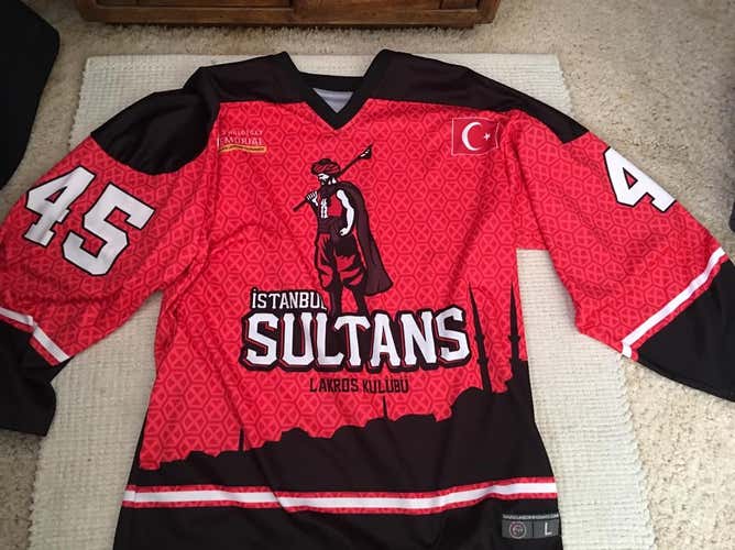 ISTANBUL SULTANS BOX LAX Jersey #45 Large 'Namer'