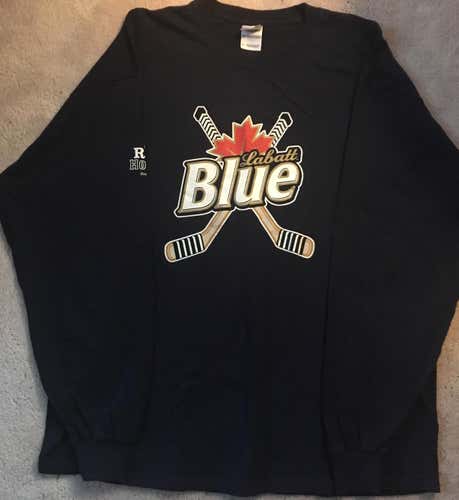 Labatt Blue Canadian Hockey Long Sleeve XL T-Shirt